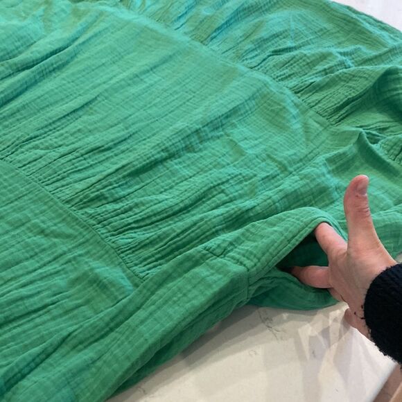 Xirena 100% Cotton Chelsea Gauze Tiered Ruffled Cami Sleeve Midi Dress Pockets M - Picture 8 of 8